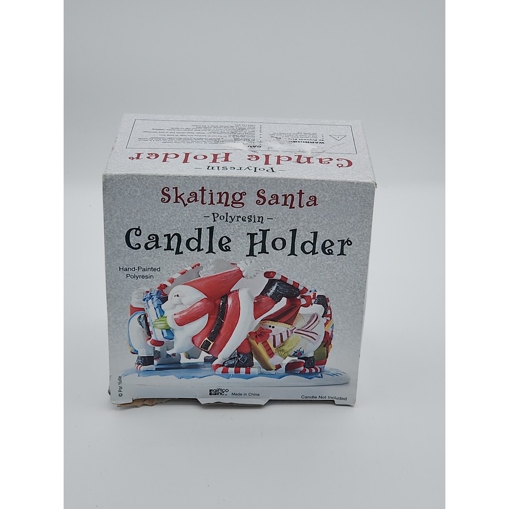 Santa small candle holder Christmas holiday Hand painted